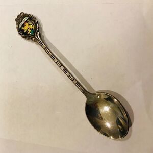 Vintage Souvenir 800 Silver Teaspoon Serving Piece Tea Collector Spoon T…